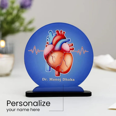 Personalized Doctor’s Acrylic Heart Nameplate