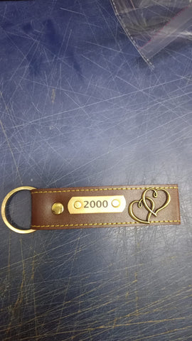 Custom Leather Name Keychain with Charm | Personalized Gift