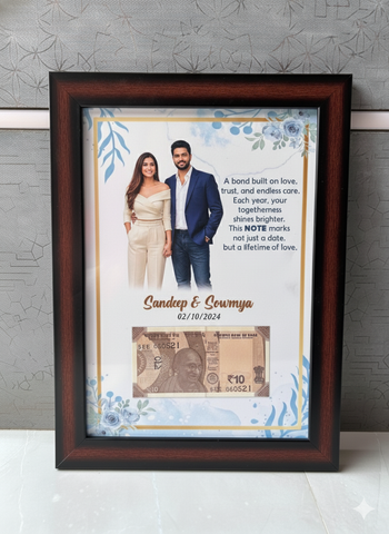 10 Rupees Note Frame | Currency Dated Frame Personalized
