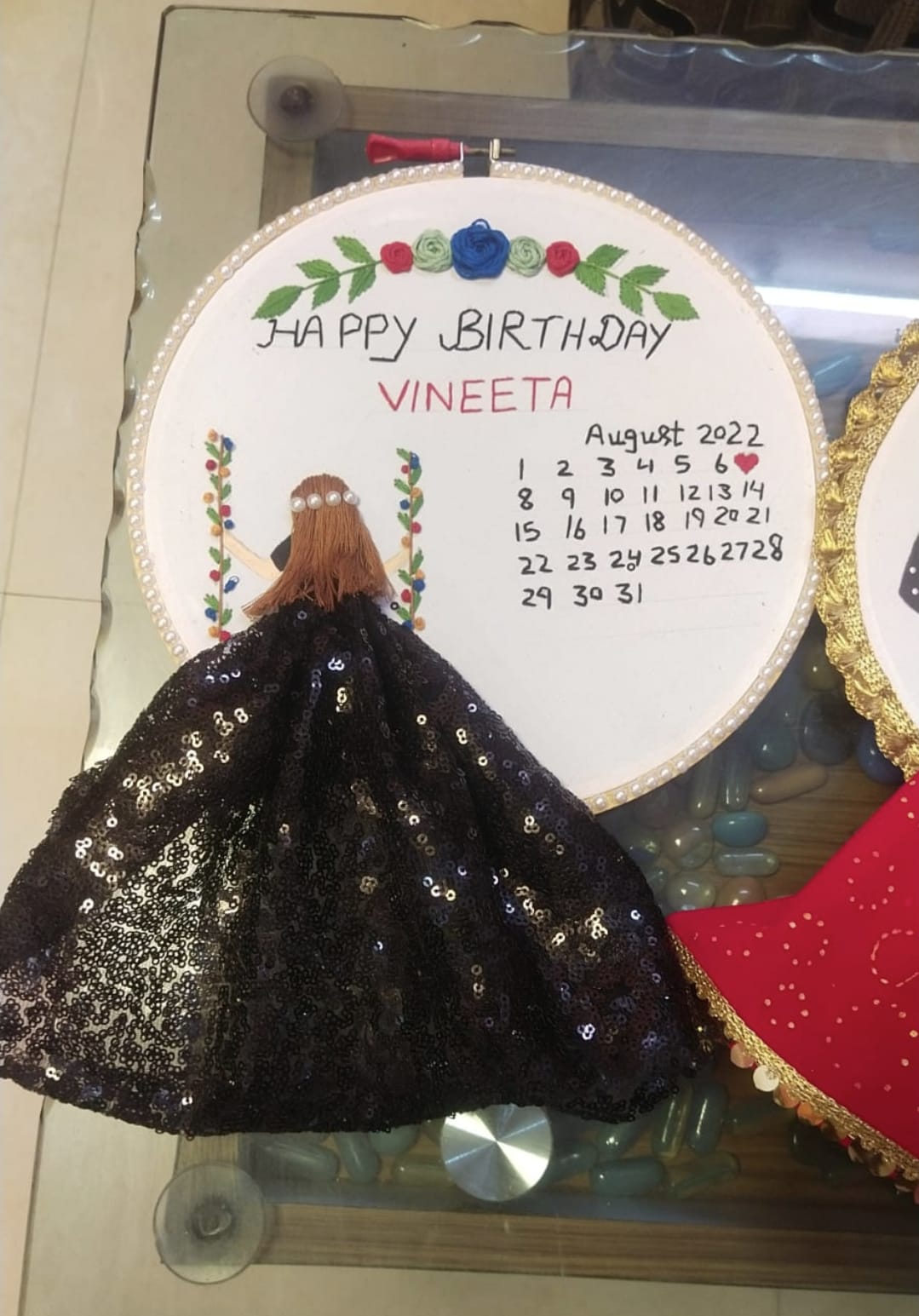 Embroidery hoops for birthday