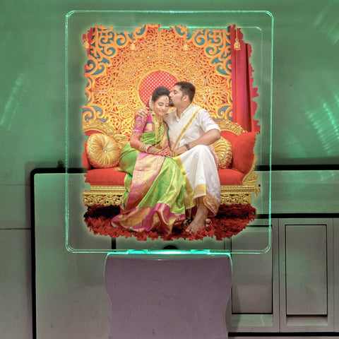 Custom Photo Acrylic Plug Lamp | Personalized LED Night Light Gift