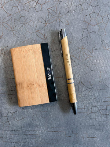 Customized Axis Card holder & Pen set
