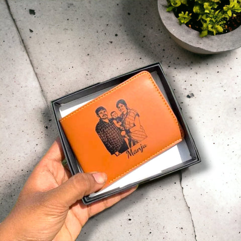 Customized sketch wallet | wallet for men | photo wallet |