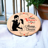 Customized Oval shape Wooden photo frame