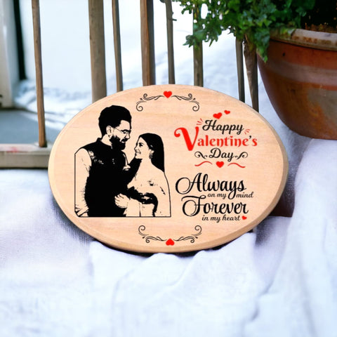 Customized Oval shape Wooden photo frame - BBD GIFTS