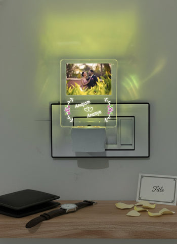 Custom Photo Acrylic Plug Lamp | Personalized LED Night Light Gift