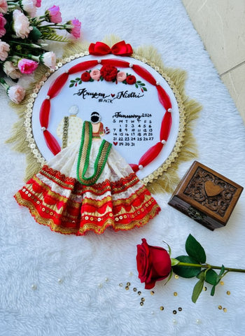 Personalized Wedding Couple Embroidery Hoop Decor | Custom Engagement Gift