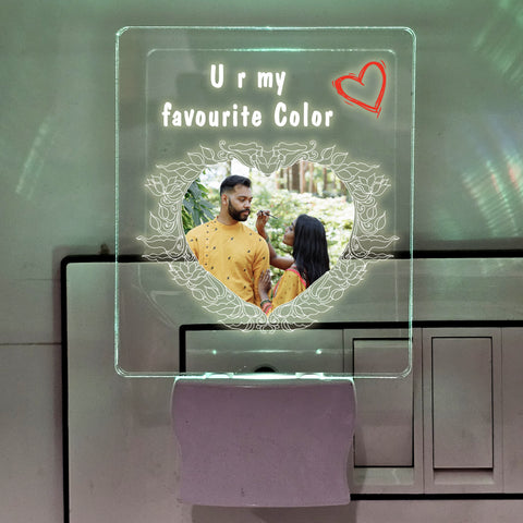 Custom Photo Acrylic Plug Lamp | Personalized LED Night Light Gift