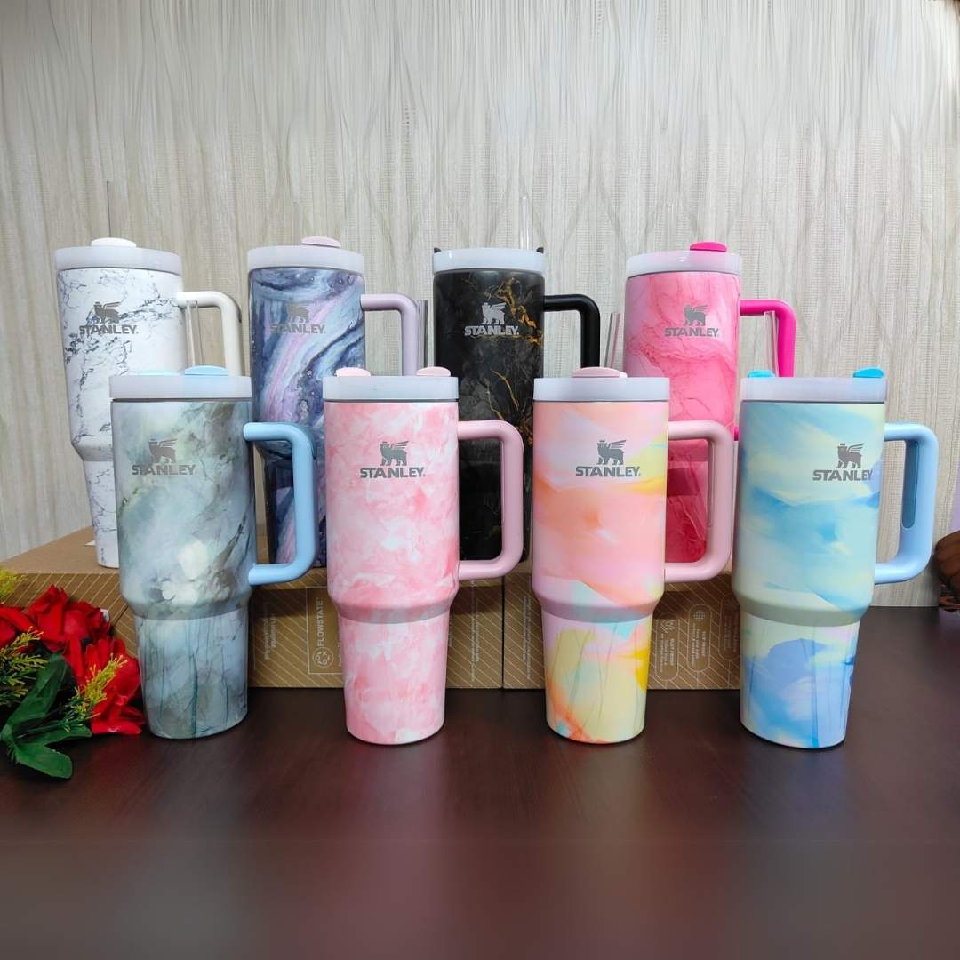 Customised Marble Printed Stanley Tumbler