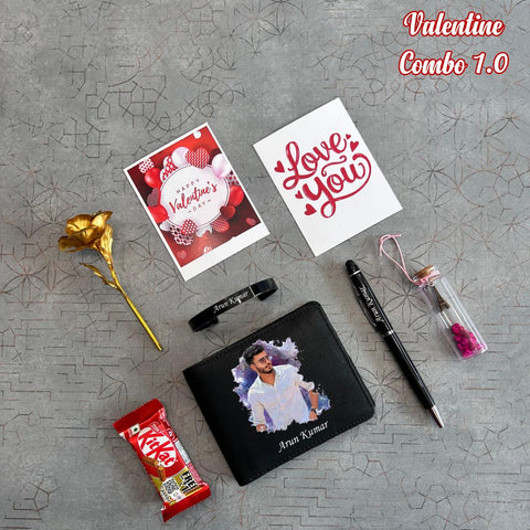 Valentine's Combo for Him – Custom Wallet, Pen, Kada & More