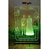 Customized Table Top With LED | Couple gifts | Anniversary gifts | Gifts for newly married | Couples gifts under 1000 rs 