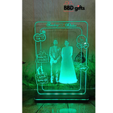 Customized Table Top With LED | Couple gifts | Anniversary gifts | Gifts for newly married | Couples gifts under 1000 rs 