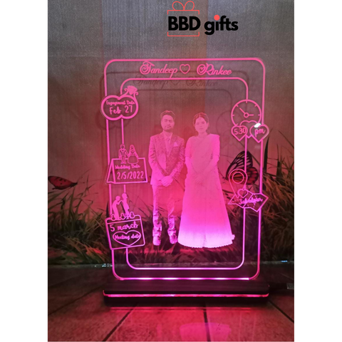 Customized Table Top With LED | Couple gifts | Anniversary gifts | Gifts for newly married | Couples gifts under 1000 rs 