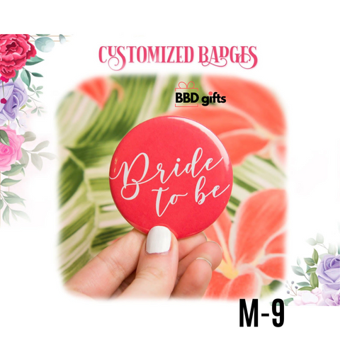 Customized Button Badges |Bridal badges | Badges for bride & groom | Team bride & groom badges - BBD GIFTS