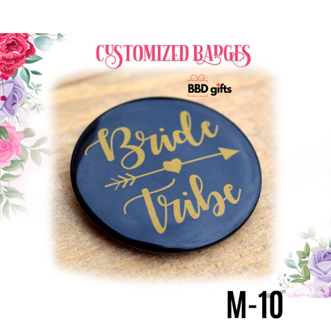 Customized Button Badges |Bridal badges | Badges for bride & groom | Team bride & groom badges - BBD GIFTS