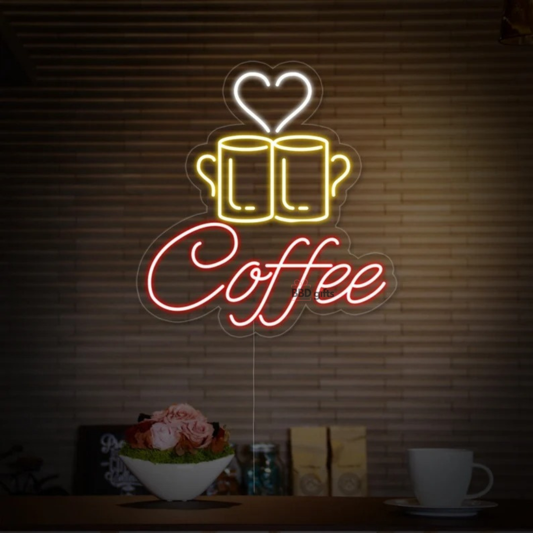 Coffee Mugs Neon Sign