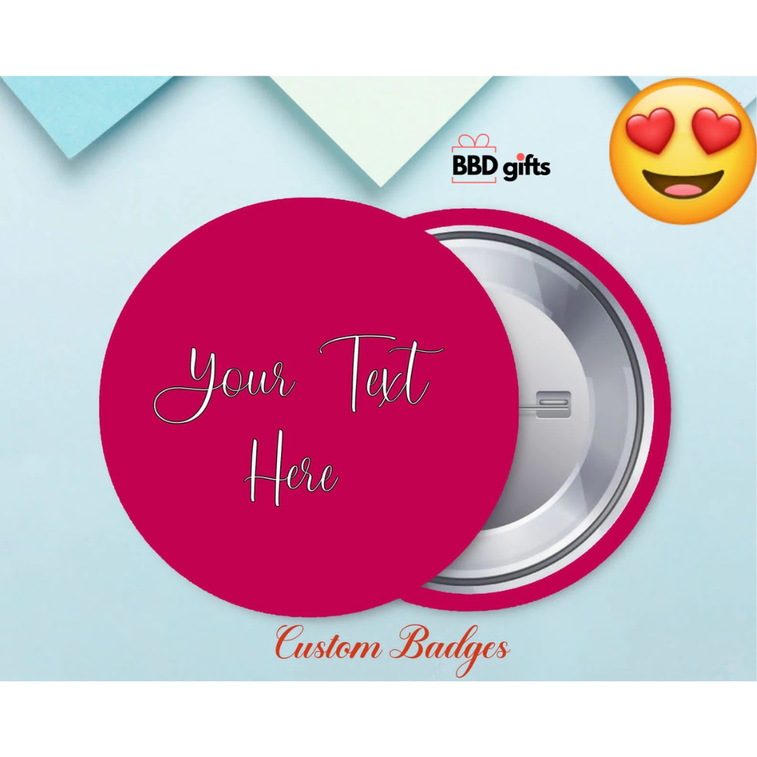 Customized Button Badges |Bridal badges | Badges for bride & groom | Team bride & groom badges - BBD GIFTS