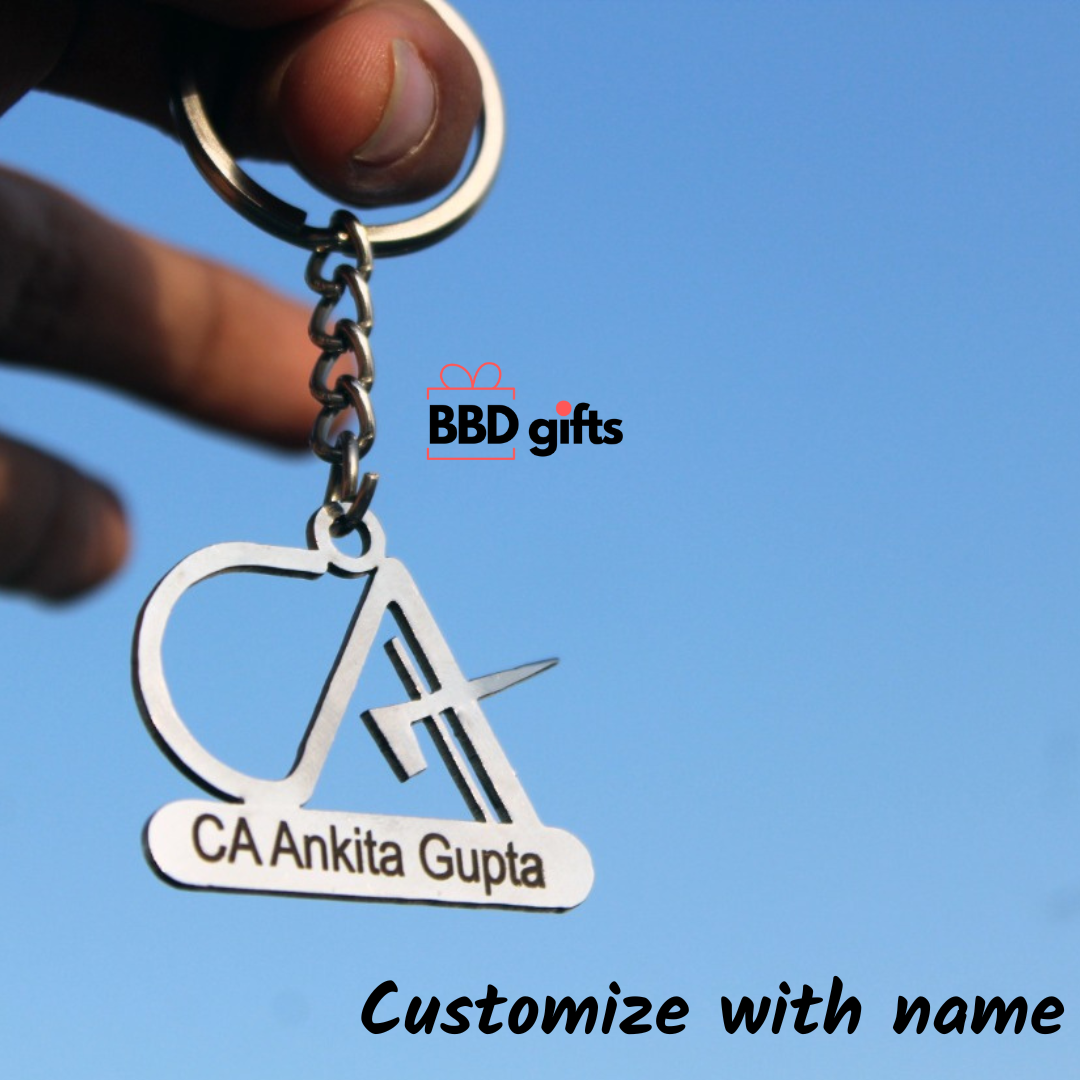 Customized stainless steel keychain for CA