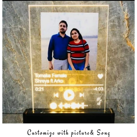 Customized Photo Frame With Spotify  - Spotify Frame - Spotify Gifts