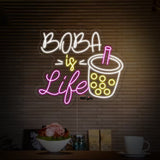 Boba Is Life Neon Sign