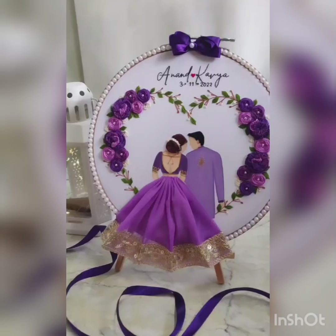 Handmade Embroidery Hoop | Embroidery hoops | Wedding Hoop | Calendar Hoop