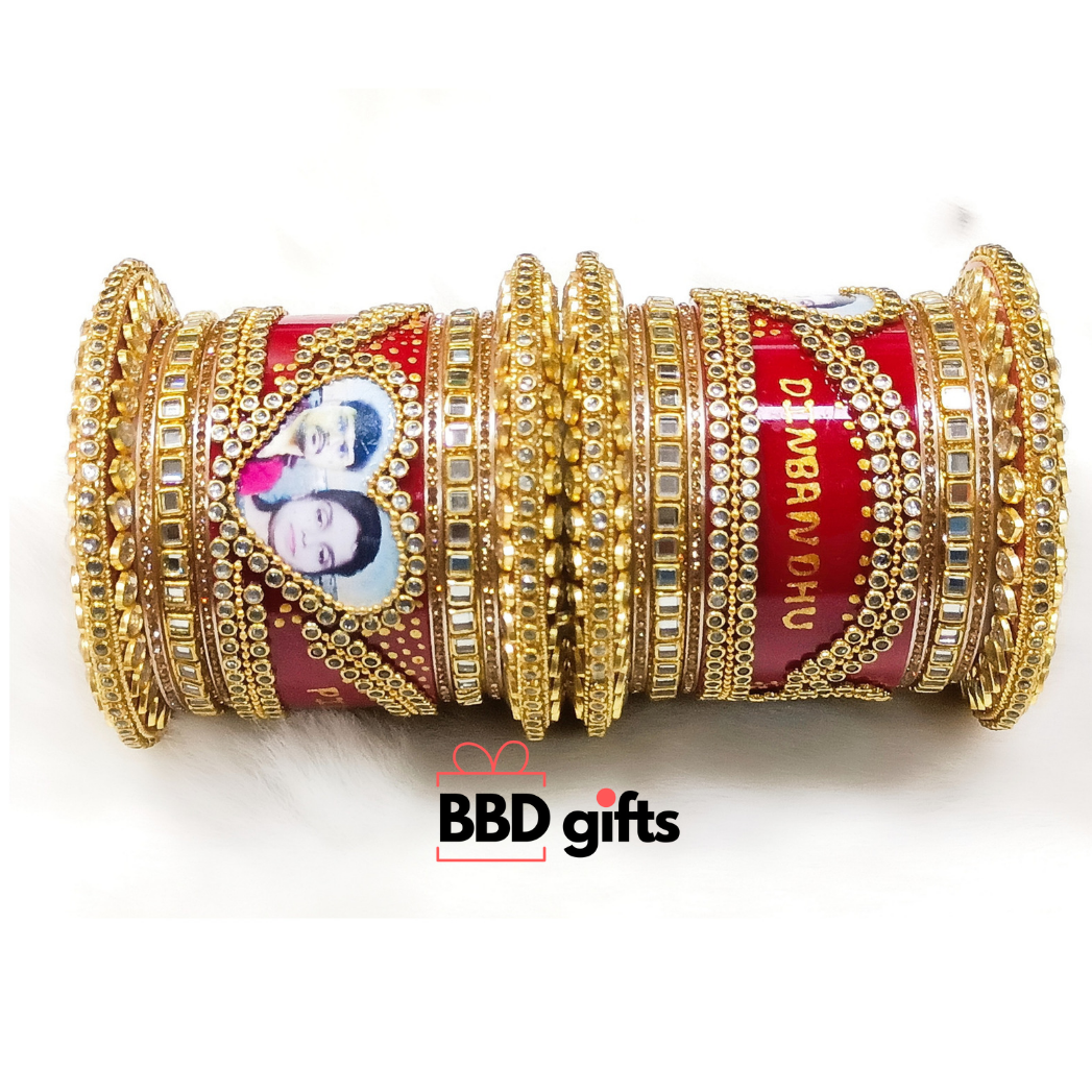 Customized bridal bangles with photo