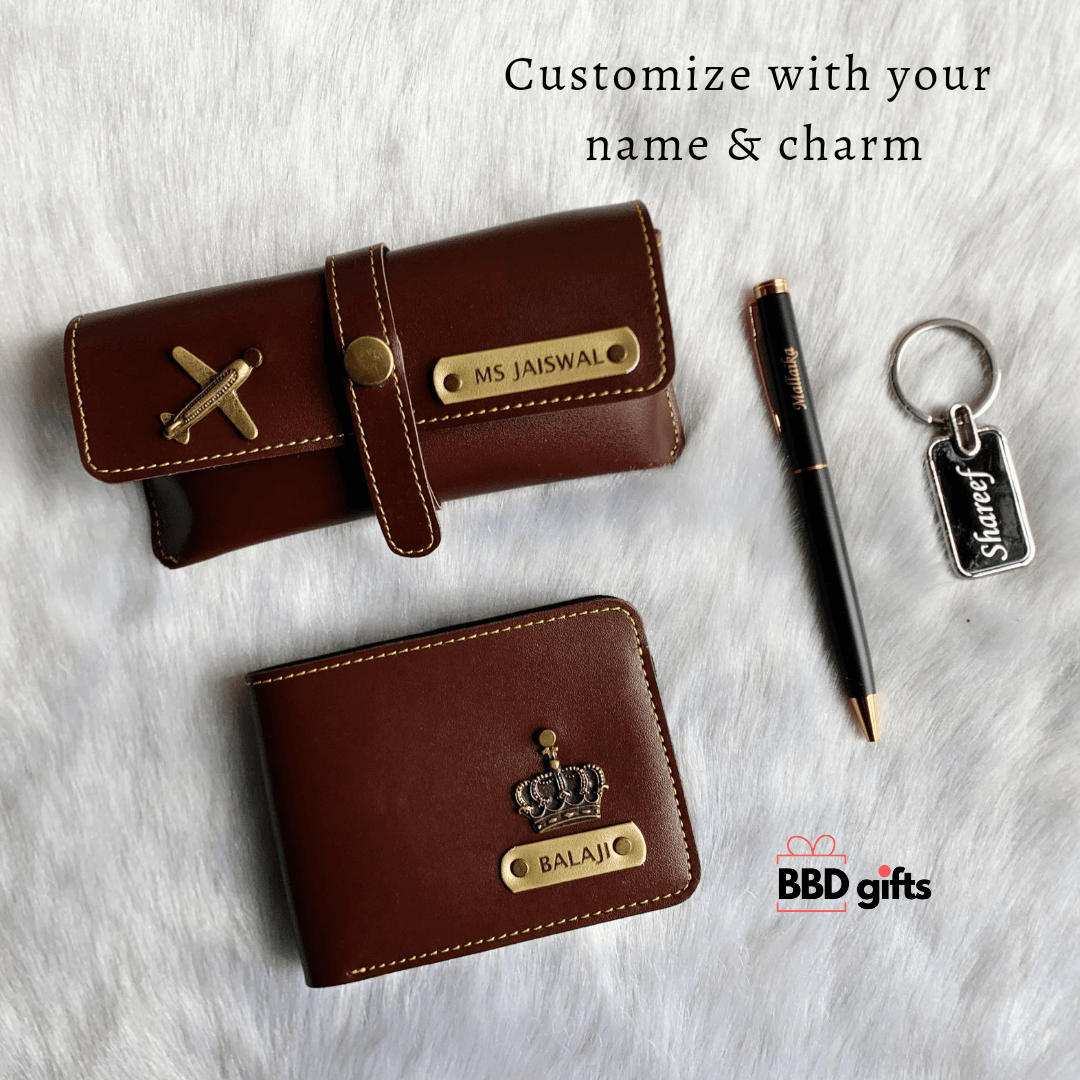 Customized wallet Combo gift for him | Birthday and Anniversary gifts for men - BBD GIFTS