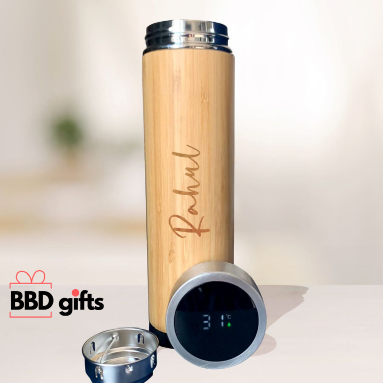 Customized Wooden Tempreature Flask - BBD GIFTS