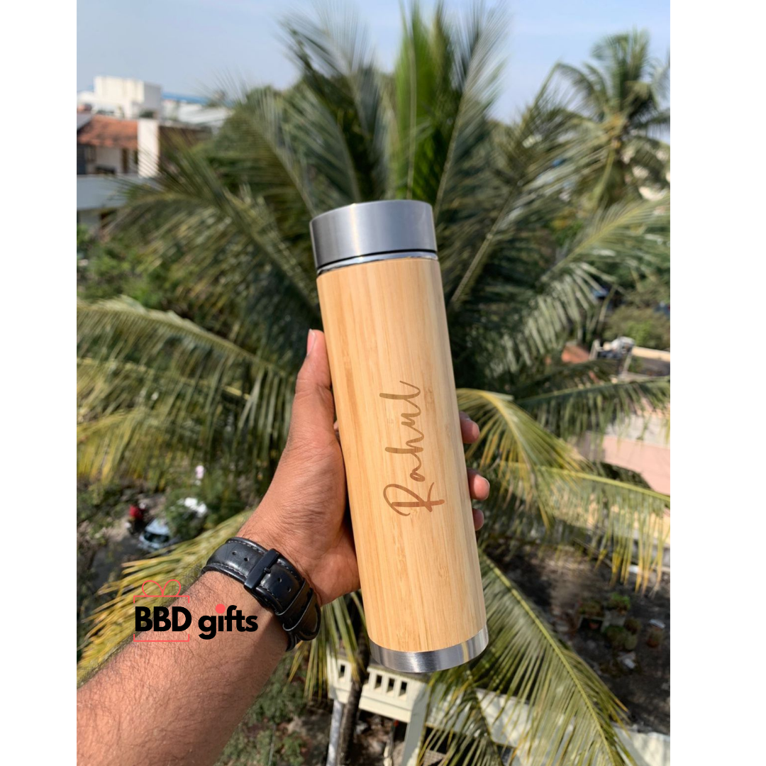 Customized Wooden Tempreature Flask