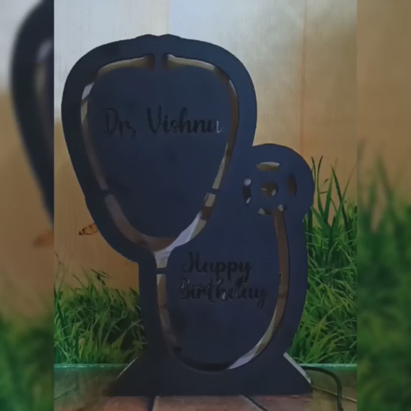 Customized table top for doctors | best gift for doctors | Table decor for doctors | doctors table top with led light | gift for doctors under 1000 rs