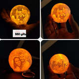 Customized moon lamp keychain | Keychain with lights | Keychains with pictures | Pics on keychain | Moon keychains 