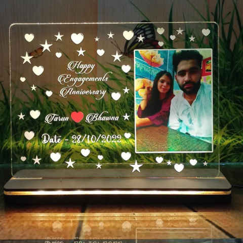 Customized Table Top With LED for Couples| Table decors| Anniversary gifts for couples | - BBD GIFTS