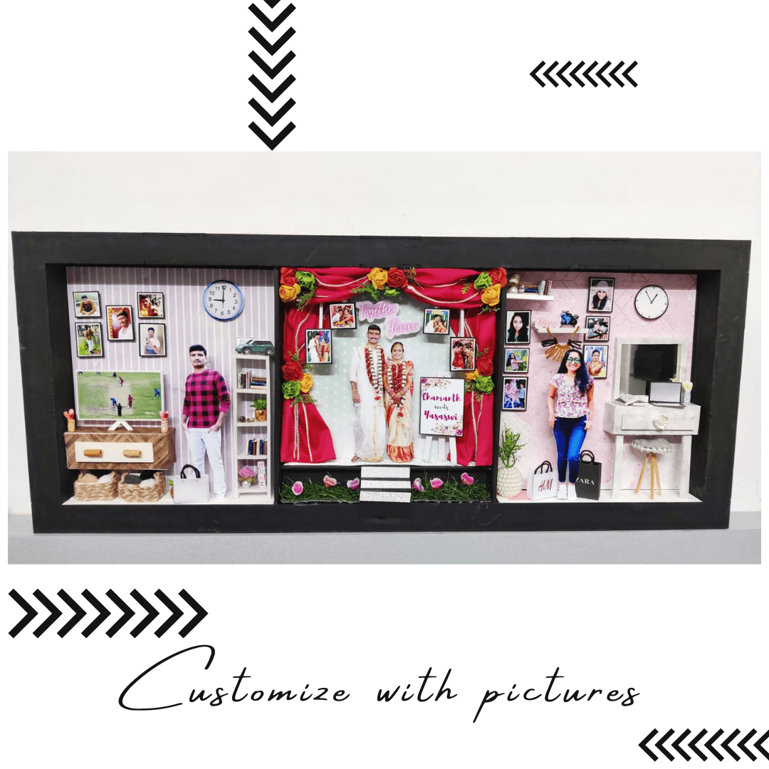 Customized 3 In 1 Handmade Miniature Frame| Miniature frames with pics ...