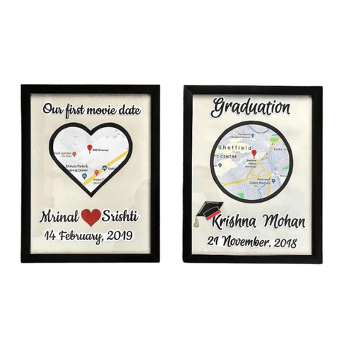 Location frames - Memory map frame - Photo Frames - BBD GIFTS