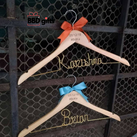 Personalized Wire and  Bridal Hanger | Bridesmaid Hangers| Bride Hanger |  Mrs Hanger | Wedding Hangers | Custom hanger