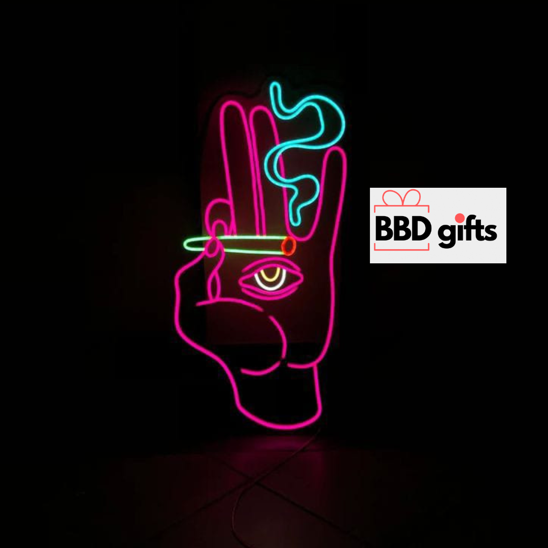 Customized neon light with hand logo - BBD GIFTS