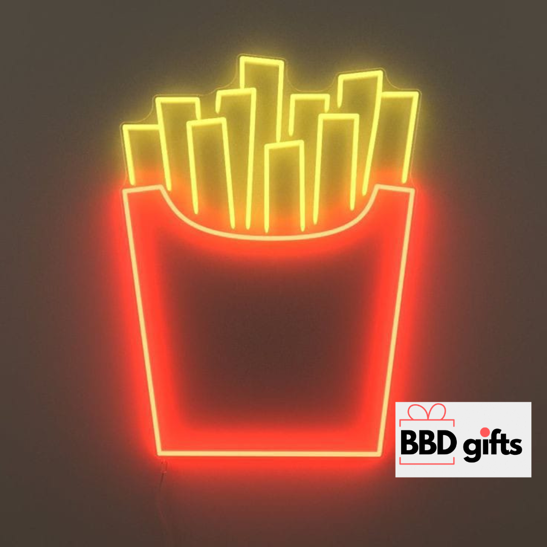 Customized neon light with french fries logo - BBD GIFTS