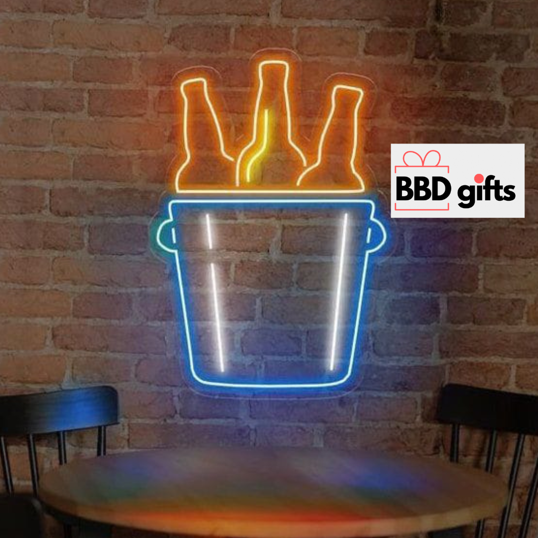 Customized neon light with bottles logo - BBD GIFTS