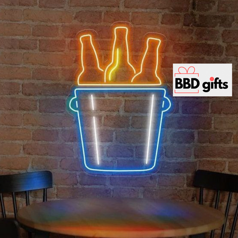 Customized neon light with bottles logo - BBD GIFTS