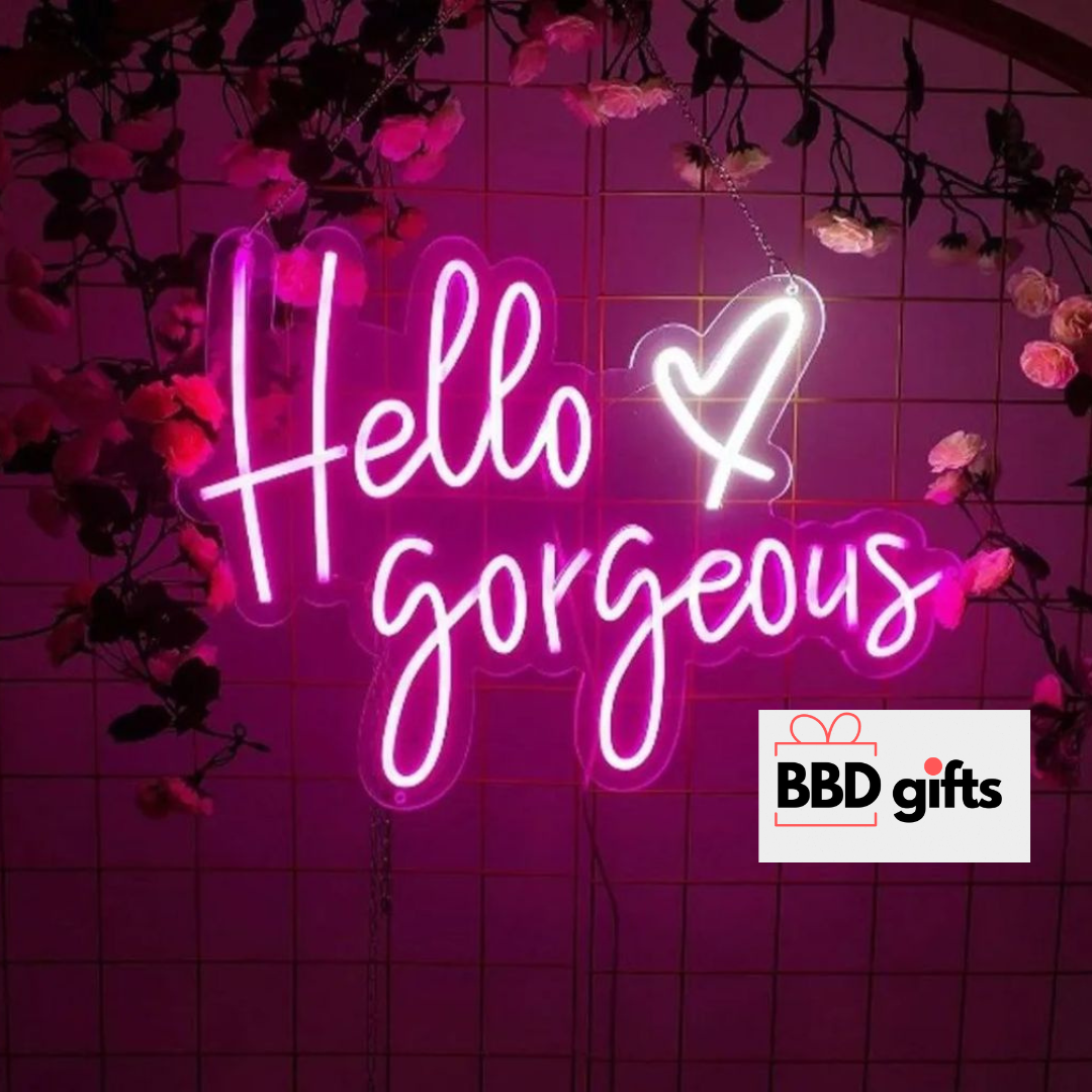 Customized Hello Gorgeous Neon Lights