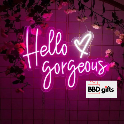 Customized Hello Gorgeous Neon Lights