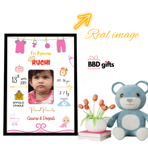 Personalised Baby Birth Frame