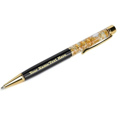 Gold Flake Pen - Customized Pen - Personalized Pen - Return Gift Ideas - Corporate Gifts - BBD GIFTS