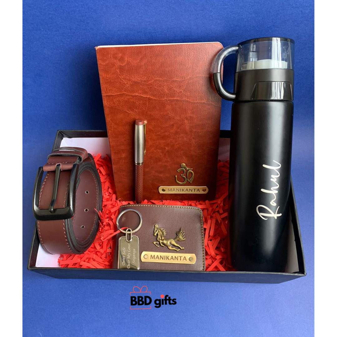 Buy Giftana 3 in 1 Gift Set for Men | Vegan Leather Wallet, Card Holder,  Key Chain Gift Hamper for Men | Men's Wallet, Card Holder, Key Chain Combo  | Gift for