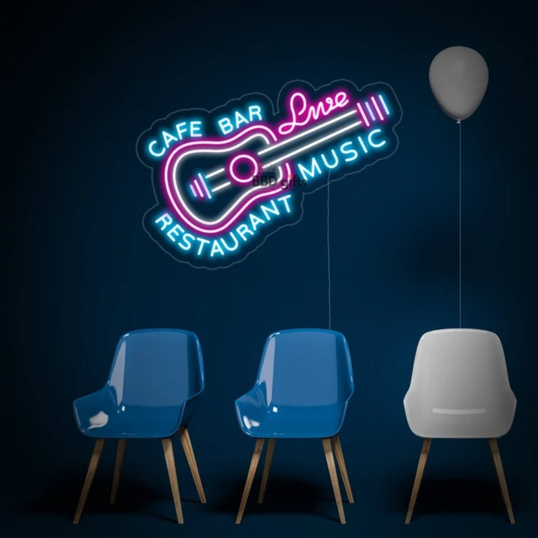 Restuarant Guitar Neon Sign - BBD GIFTS