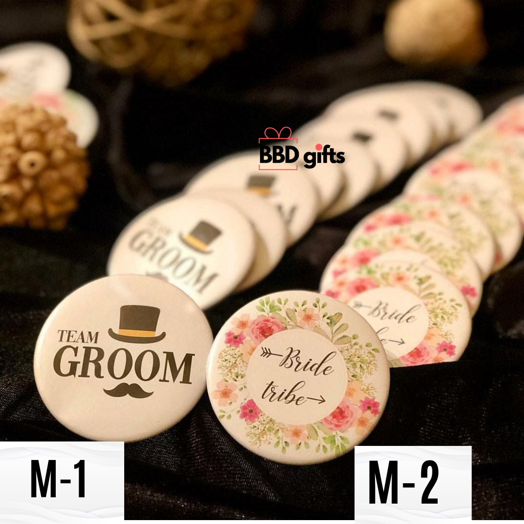 Customized Button Badges | Bride to be badges | Team Groom badges | Badges for bride to be | Team bride badges | Team groom badges | Badges for marriage