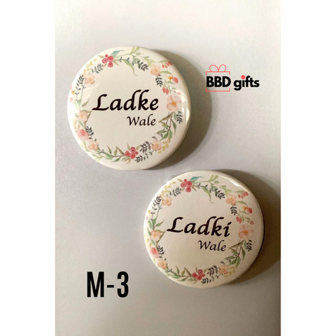 Customized Button Badges |Bridal badges | Badges for bride & groom | Team bride & groom badges - BBD GIFTS