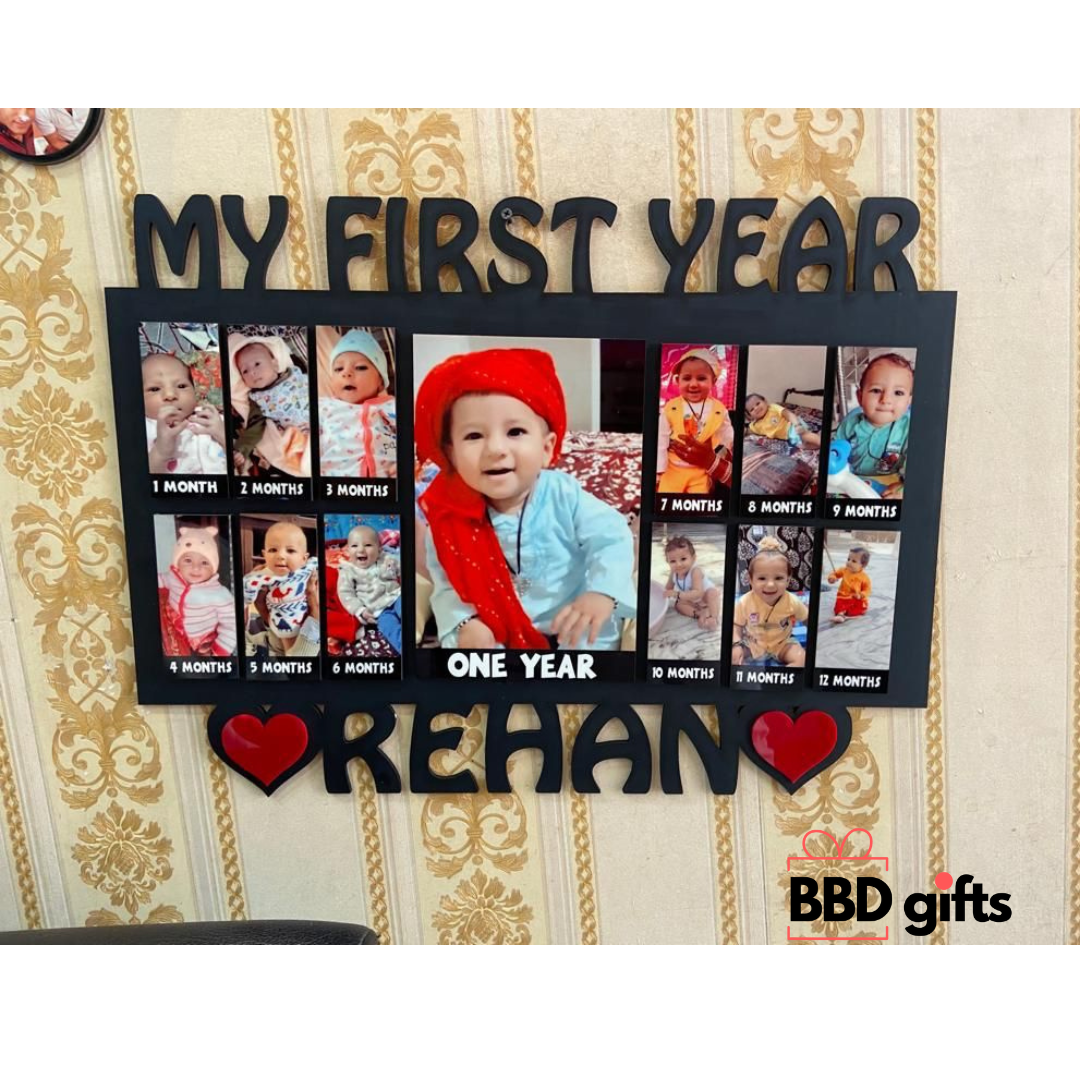 Customised wooden frame | Couples gift | Anniversary gifts | Birthday gift for babies | Gift for 1 year old babies | Babies gifts under 1000 rs