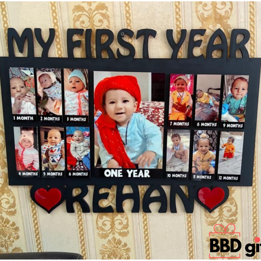 Customised wooden frame | Couples gift | Anniversary gifts | Birthday gift for babies | Gift for 1 year old babies | Babies gifts under 1000 rs