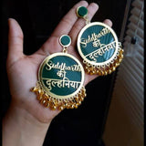 Personalised name earrings - Dulhaniya earrings - Wedding earrings - Acrylic Earrings - Gifts For Brides